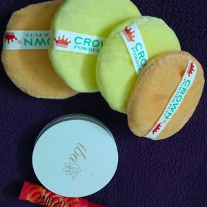 Combo (Lip Balm, Compact & Powder Puff)