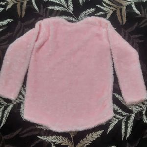 Unused Baby Pink Fur Sweater, Size: Xl