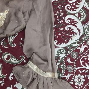 Brown Colour Suit With Pant And Dupatta🤎