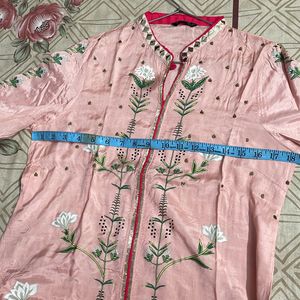 Peach And Magenta Festive Kurta