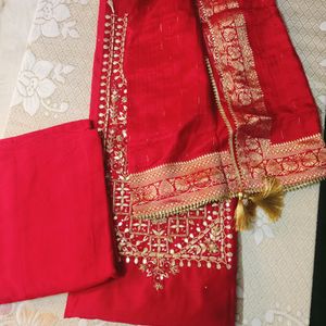 Beautiful Branded Red Colour Suit Material