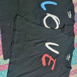 Couple Tshirt Large and Medium Size