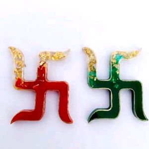 Pack Of 2 Swastik Resin Color Choice Available