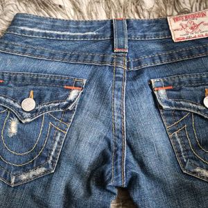 True Religion Bootcut Ripped Jeans