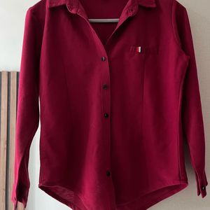 Dark Red Shirt Women