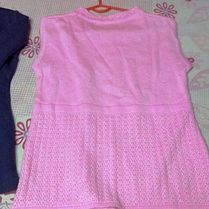 WOOLEN PINK AND PURPLE 2 Top  Inner