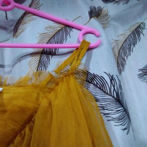 Off Shoulder Mustard Yellow Mini Dress