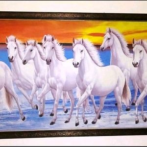 7 Horses Running Painting