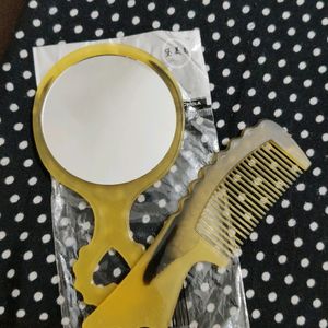 Hand Mirror And Comb