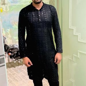 BLACK KURTA