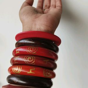 Wooden Painted  Bangles