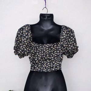 Shein Floral Crop Top