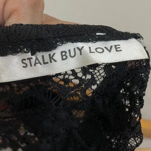 STALK BUY LOVE Black Bralette Top