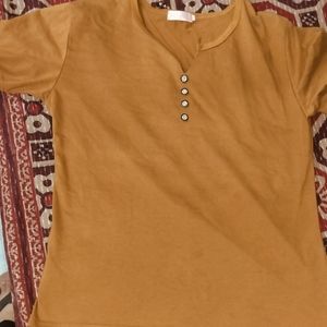 A T-shirt In Brown Colour