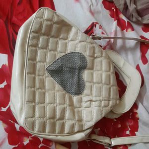 Sandal Color Handbag Cum Sling Bag