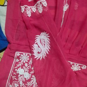 Pink Trendy Chikankari Kurti