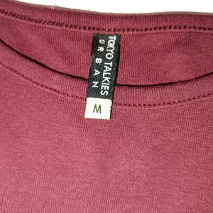 Tokyo Talkies Bright Burgundy Tank Top