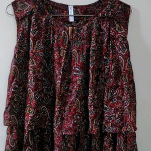 Pretty Maroon Kalankari Top