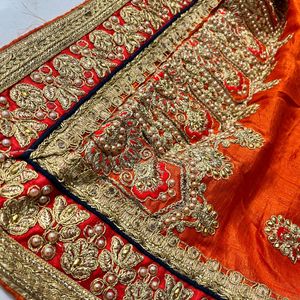 Very Beautiful Heavy Work Saree 🧡