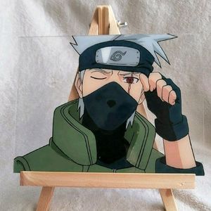 Kakashi Glass Painting