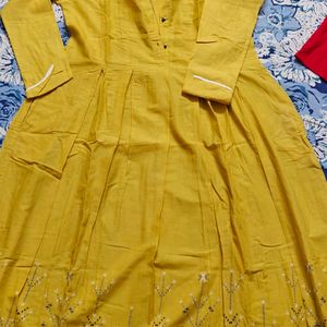 GLOBAL DESI KURTI YELLOW