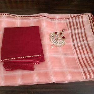 Organza Fabric Saree