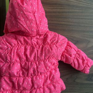 Pink Winter Jacket For Baby Girl