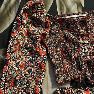 Flowerprint Co-ord Skirt And Top