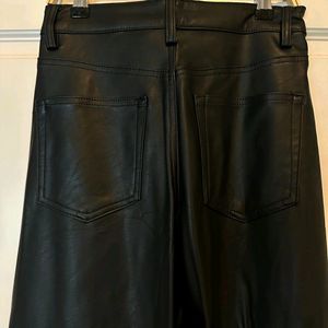 Wide Leather H&m Pant