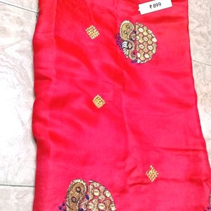 New partywear Fashion Saree Peecoak  Silk