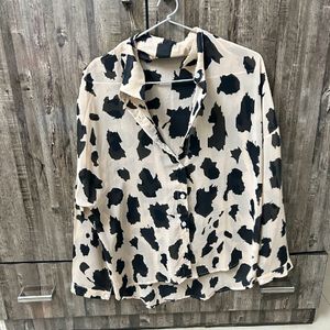 Beige And Black Shirt For Women