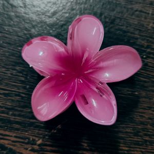 Pink Flower Hair Claw