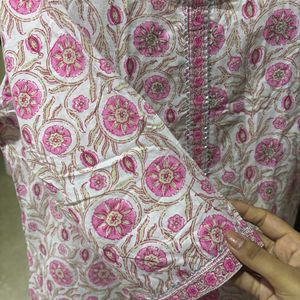 Cotton Kurta + Plazoo Set