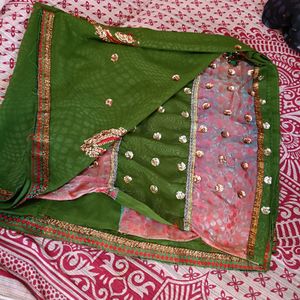 Green Designer Saree