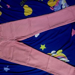 Women's Peach Colour Jeans