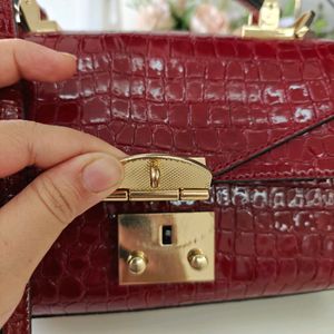 Aldo burgandy/Maroon Sling Bag