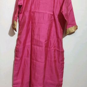 Rose Pink Plazo Suit With Dupatta For 40 Bust