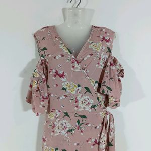 Pink Printed Casual Dress (Women)