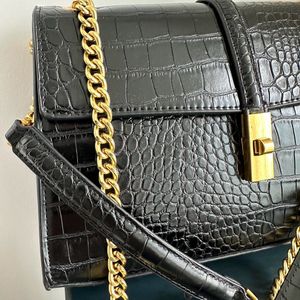 Mango Croc Effect Shoulder Bag