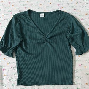Cute Puff Sleeve Crop Top From SSS