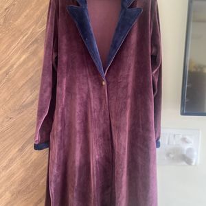 Wine Long Jacket