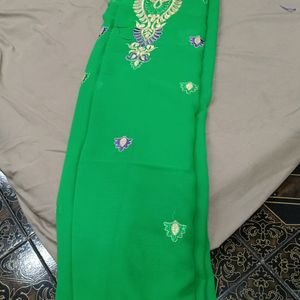 Full Work Georgette Saree With Separate Blouse