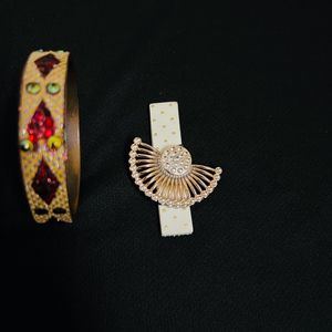 Copper Chooda + Saree Pin