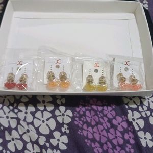 Four Pretty Colourful Ear Rings