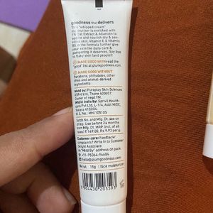 Sunscreen, Moisturiser And Facewash Combo