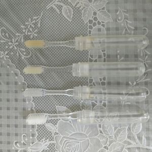 Travel toothbrushes with a case