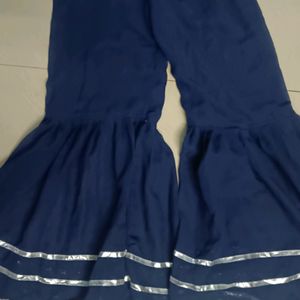 Navy Blue Sharara Set For Girls