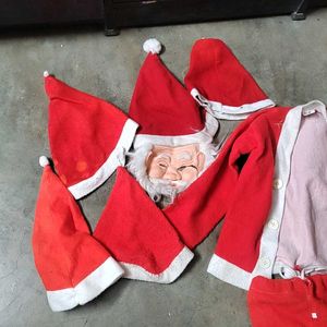 Santa Dress For Boy Two To Four Yrs,Face Mask Is