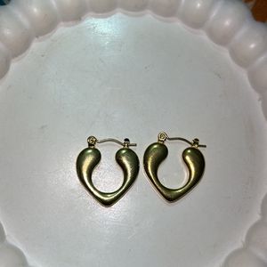 Anti tarnish heart hoops