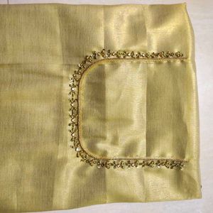 Trending Design Golden Aari Blouse Material